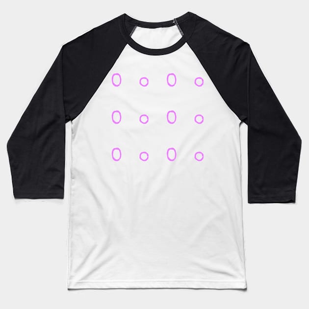 Pink Typewriter Letter O Baseball T-Shirt by anacarminda